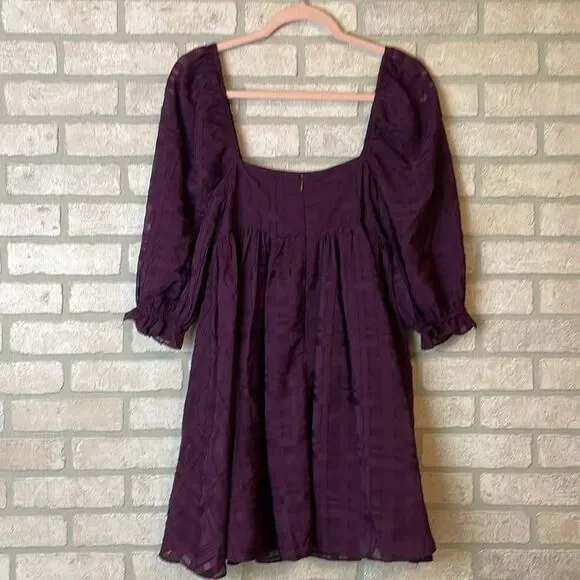 Storia Monochromatic Plaid Baby Doll
Mini Dress size S Purple - Picture 8 of 10